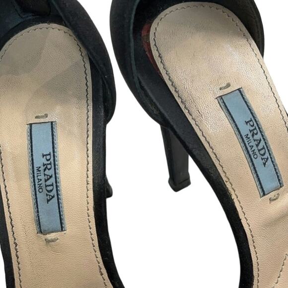 Prada Camoscio Suede Laser Cut Heels - Picture 6 of 10